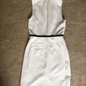 White dress with black lace